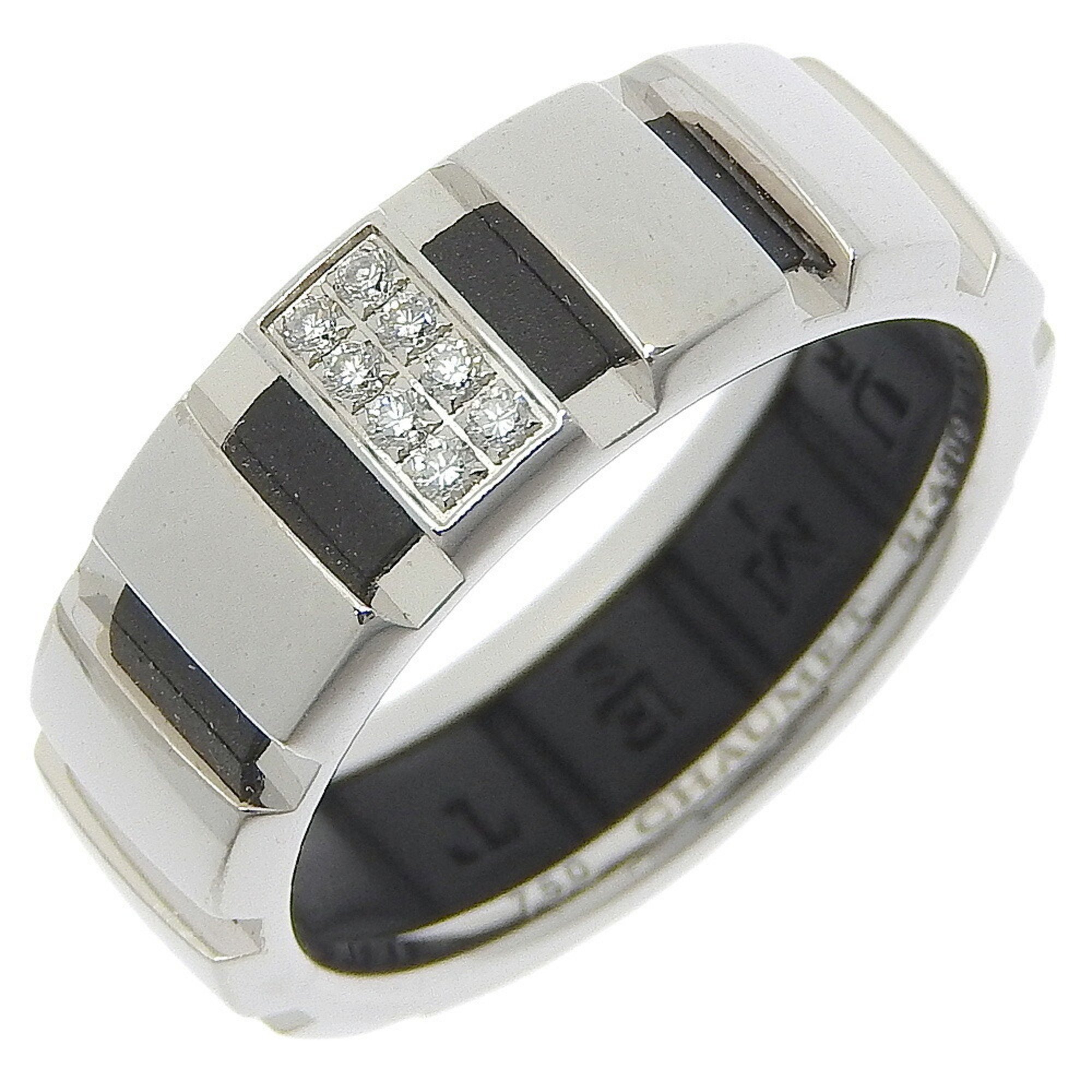 Chaumet Class One size 17 ring, K18 white gold x diamond rubber, approx. 8.5g, one, unisex