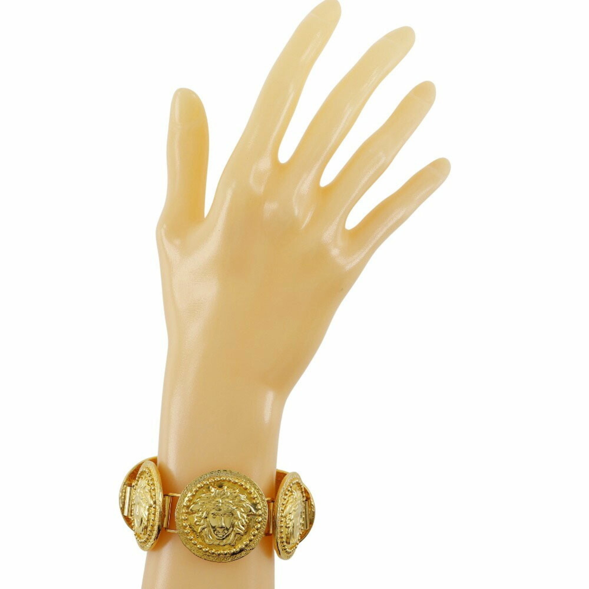 Gianni Versace VERSACE Medusa Bracelet Gold Plated Approx. 96g Women's