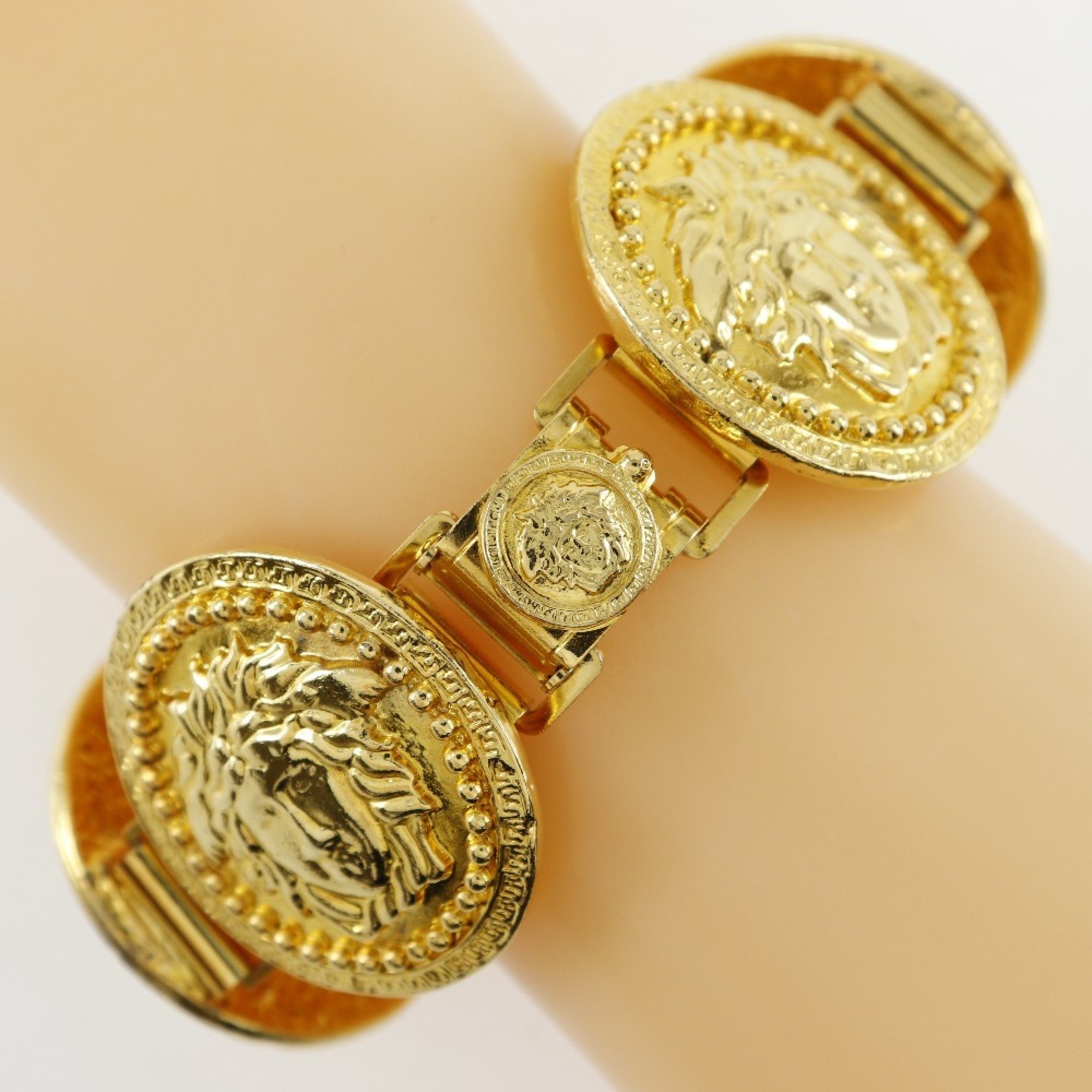 Gianni Versace VERSACE Medusa Bracelet Gold Plated Approx. 96g Women's