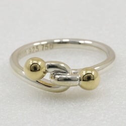 Tiffany & Co. Hook Eye Size 9 Ring Silver 925 x K18 Yellow Gold Approx. 2.4g Women's