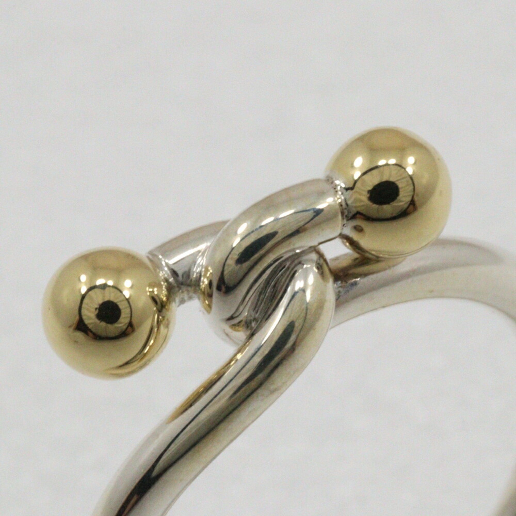 Tiffany & Co. Hook Eye Size 9 Ring Silver 925 x K18 Yellow Gold Approx. 2.4g Women's