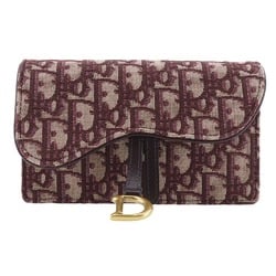 Christian Dior Saddle Waist Bag Trotter Clutch Canvas Bordeaux 2way Type Women's