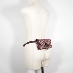 Christian Dior Saddle Waist Bag Trotter Clutch Canvas Bordeaux 2way Type Women's