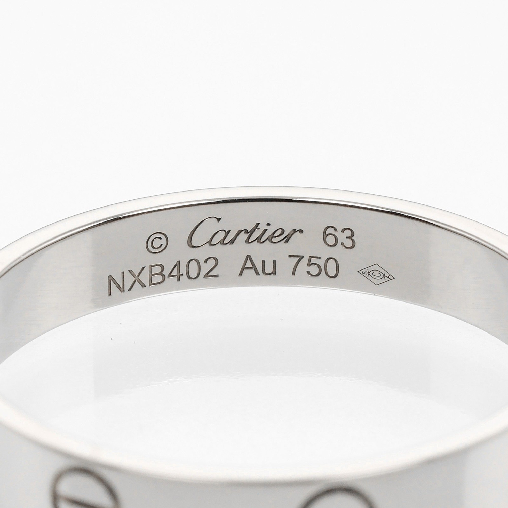 Cartier Love Wedding Ring Size 22 K18WG White Gold Approx. 4g