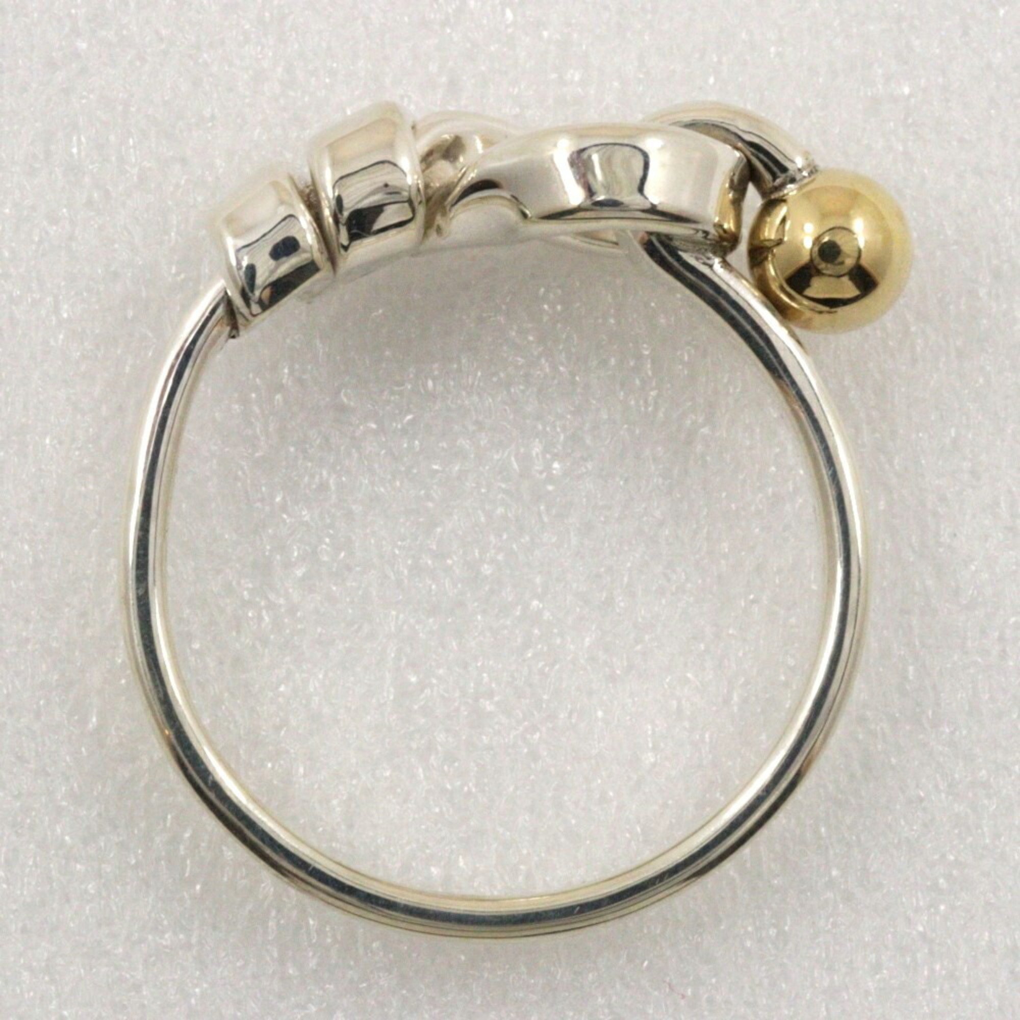 Tiffany TIFFANY&Co. Hook & Eye Size 8 Ring Silver 925 x K18 Yellow Gold Approx. 2.7g Women's Rank