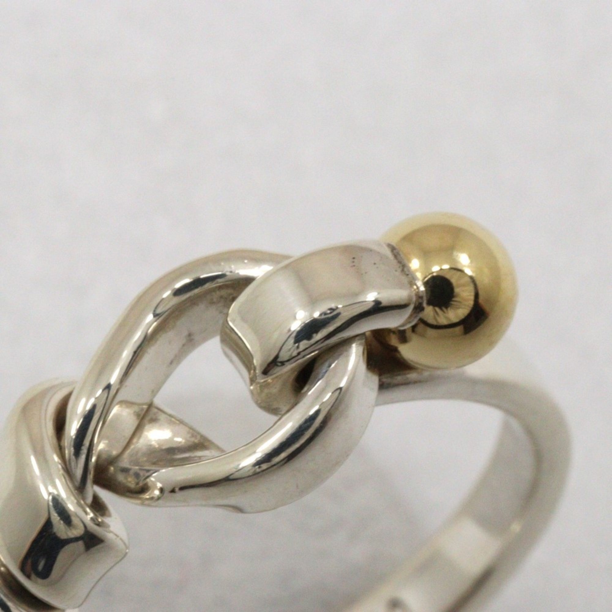 Tiffany TIFFANY&Co. Hook & Eye Size 8 Ring Silver 925 x K18 Yellow Gold Approx. 2.7g Women's Rank