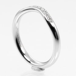 Tiffany TIFFANY & Co. Curved band size 5 ring 2mm model Pt950 platinum 9P diamonds approx. 3.36g