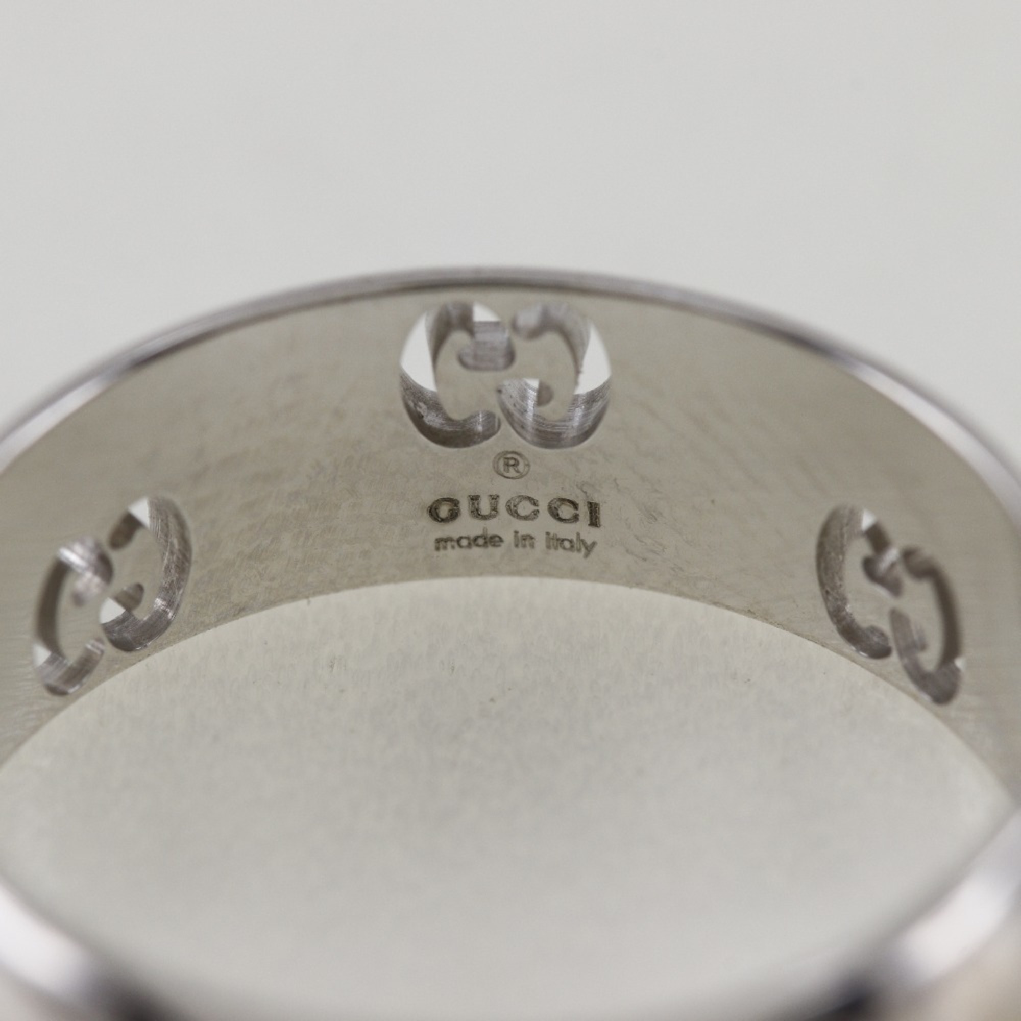 Gucci Icon size 11.5 ring, K18 white gold, approx. 4.5g, icon for women