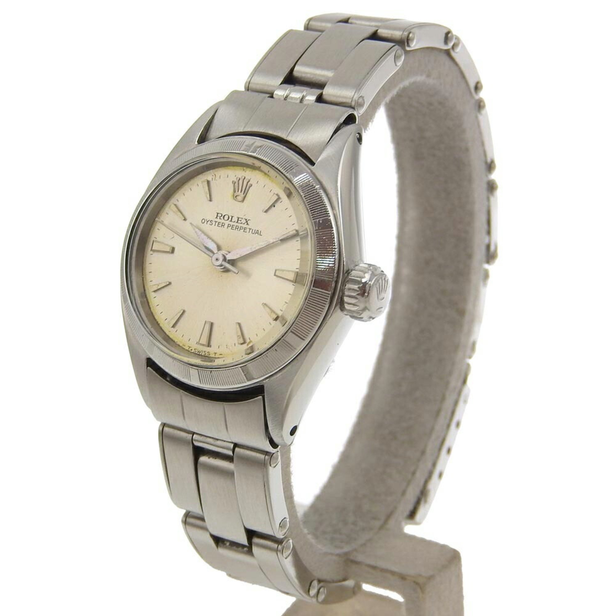 Rolex ROLEX Oyster Perpetual Watch Thunderbird Bezel 6623 Stainless Steel 1965 Automatic Silver Dial perpetual Ladies