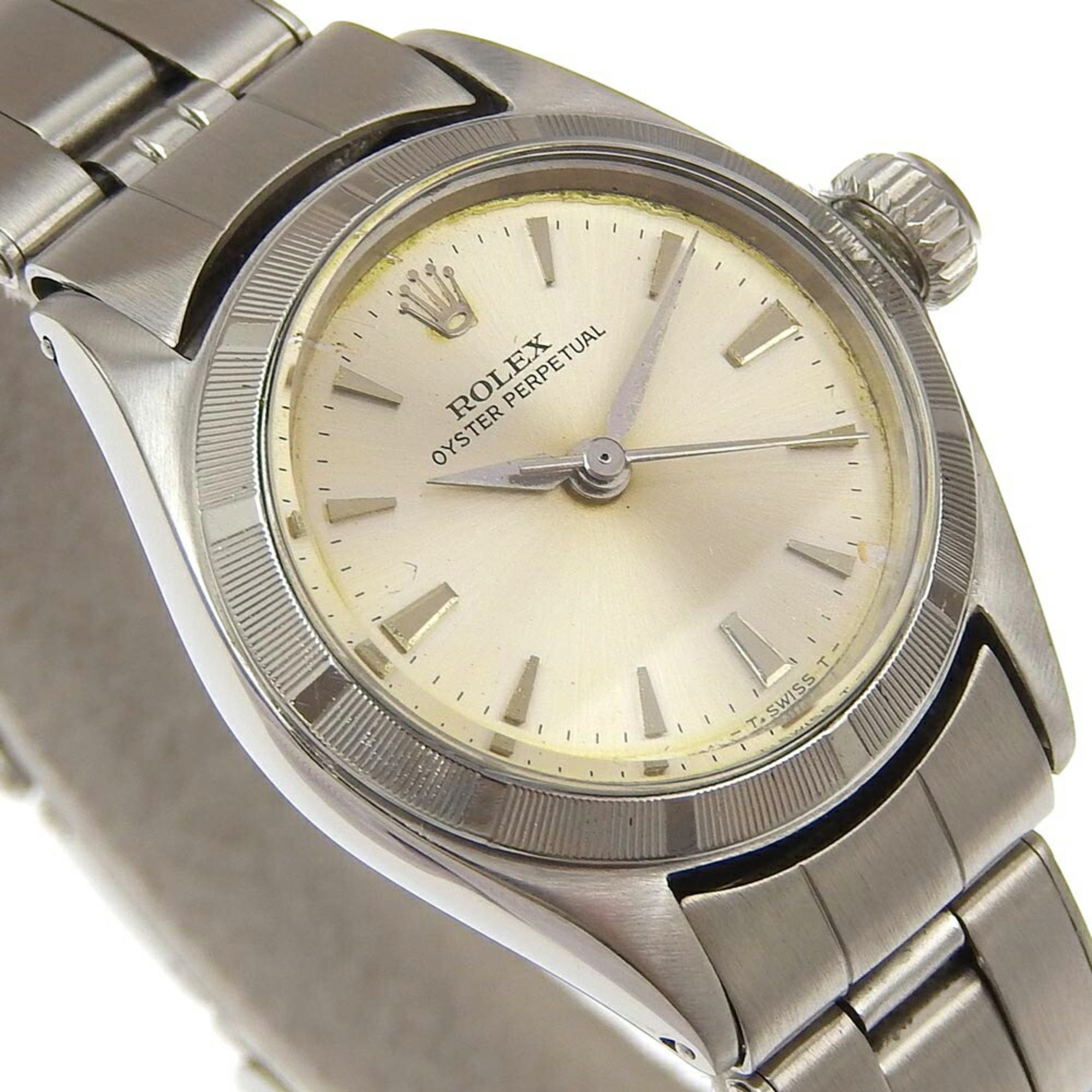 Rolex ROLEX Oyster Perpetual Watch Thunderbird Bezel 6623 Stainless Steel 1965 Automatic Silver Dial perpetual Ladies