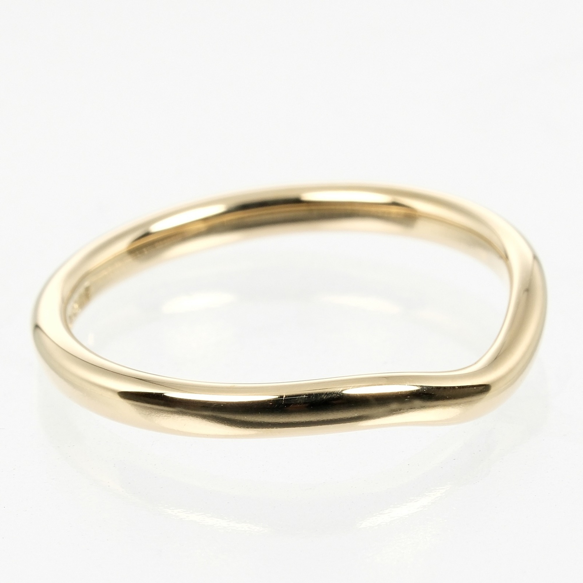 Tiffany TIFFANY&Co. Curved band size 10 ring 2mm K18YG yellow gold approx. 2.22g