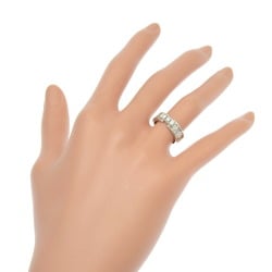 Tiffany TIFFANY&Co. Atlas size 7.5 ring, 3P diamond, K18 white gold x approx. 6.9g, Atlas, ladies'