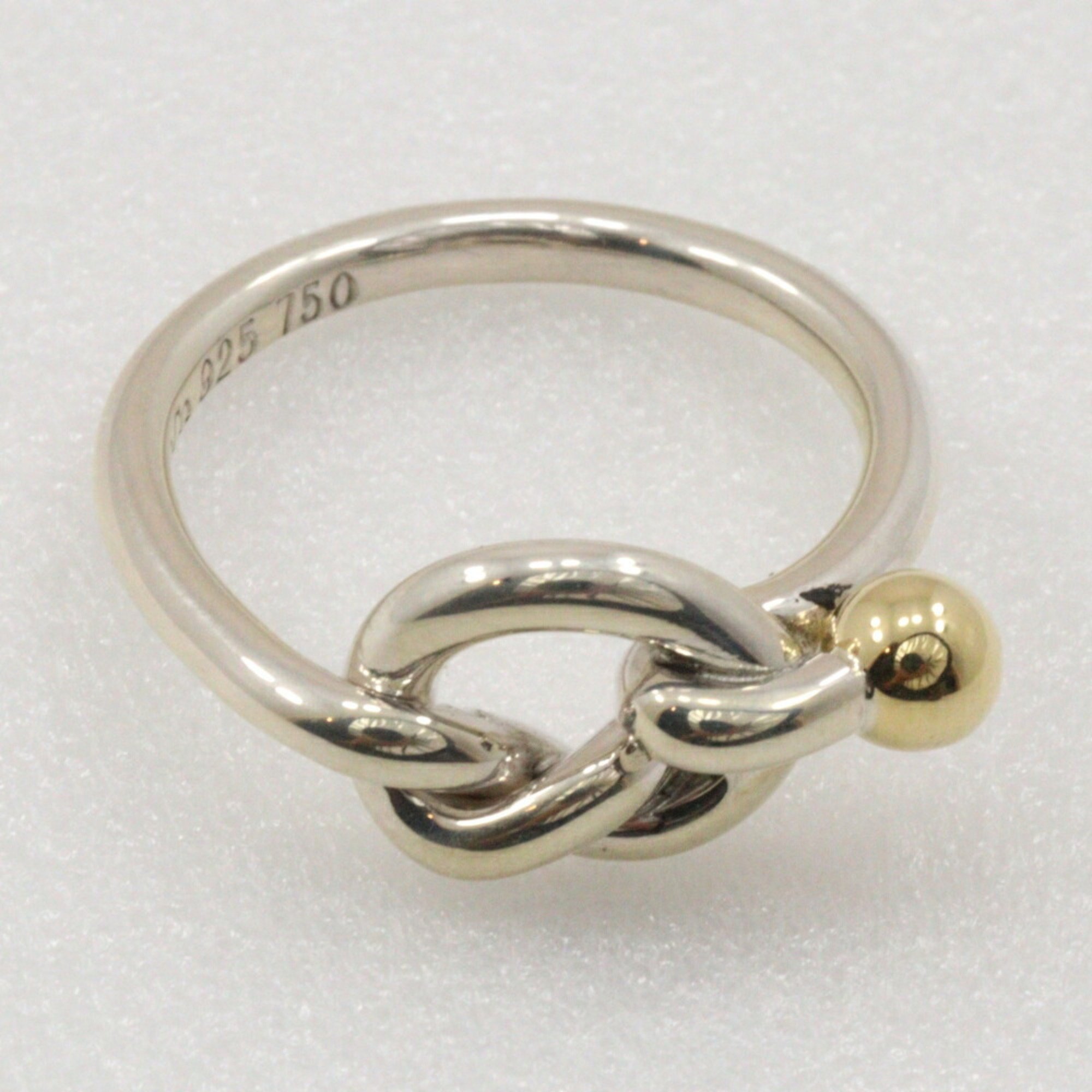 Tiffany & Co. Love Knot size 8 ring, 925 silver x 18K yellow gold, approx. 2.8g, knot, for women