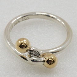 Tiffany & Co. Hook Eye Size 7.5 Ring Silver 925 x K18 Yellow Gold Approx. 2.3g Women's