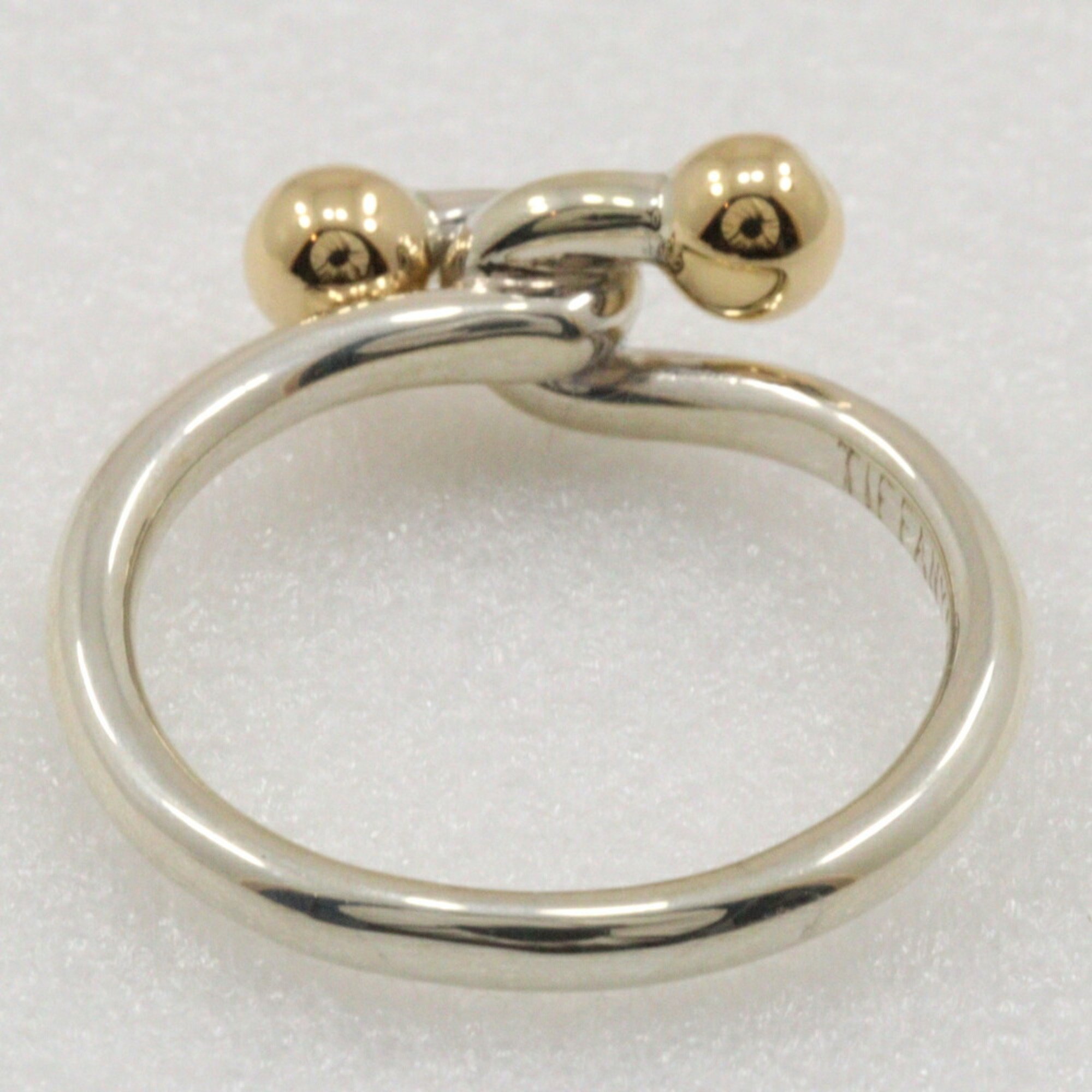 Tiffany & Co. Hook Eye size 8.5 ring, 925 silver x 18K yellow gold, approx. 2.3g, for women