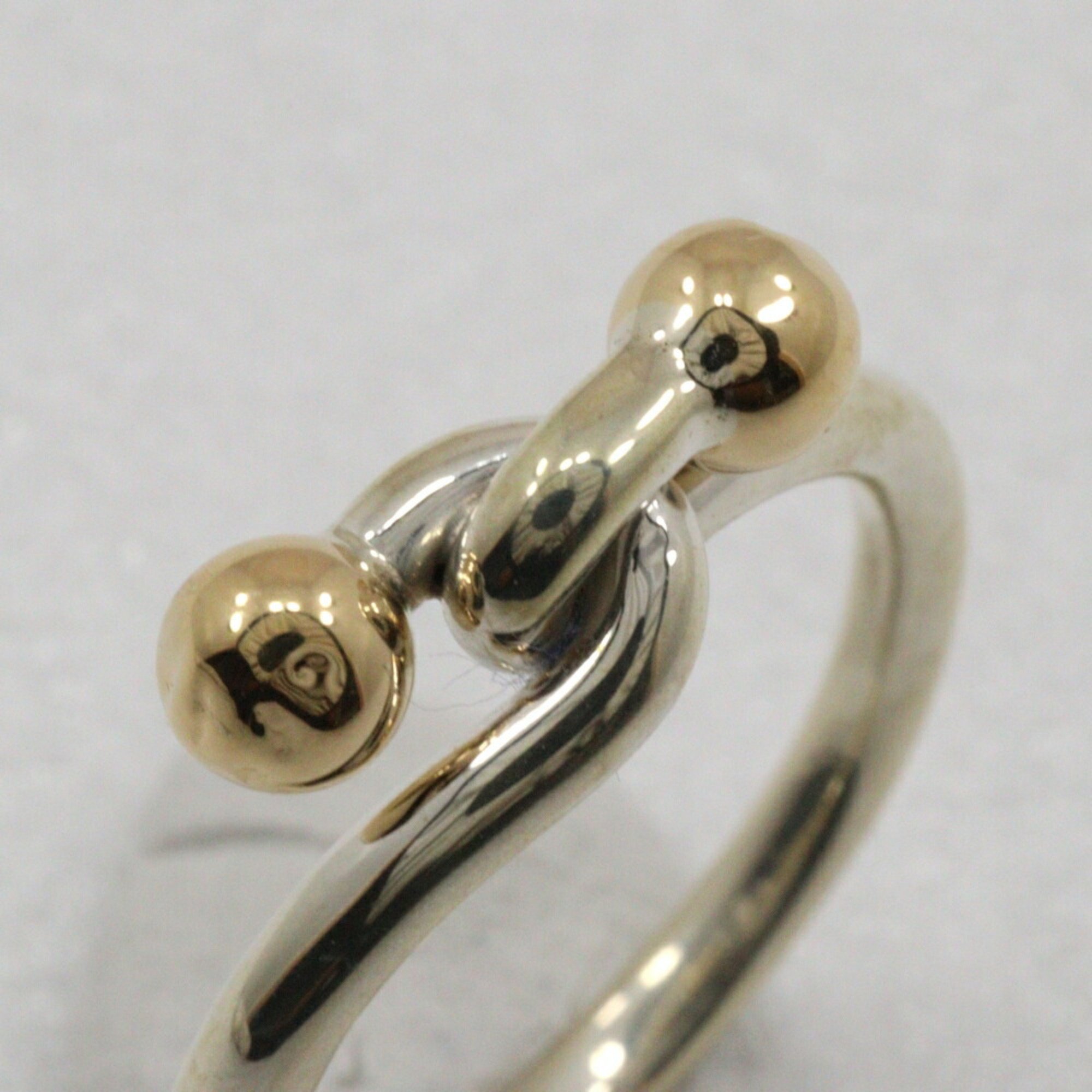 Tiffany & Co. Hook Eye size 8.5 ring, 925 silver x 18K yellow gold, approx. 2.3g, for women