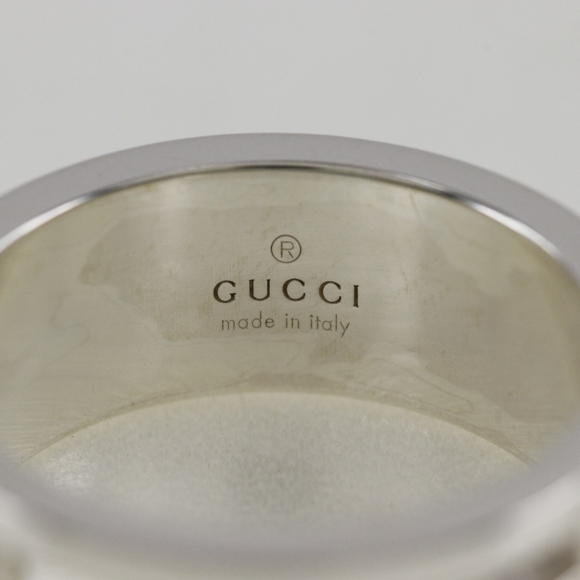 Gucci Branded G size 15.5 ring, 925 silver, approx. 8.1g, G, unisex