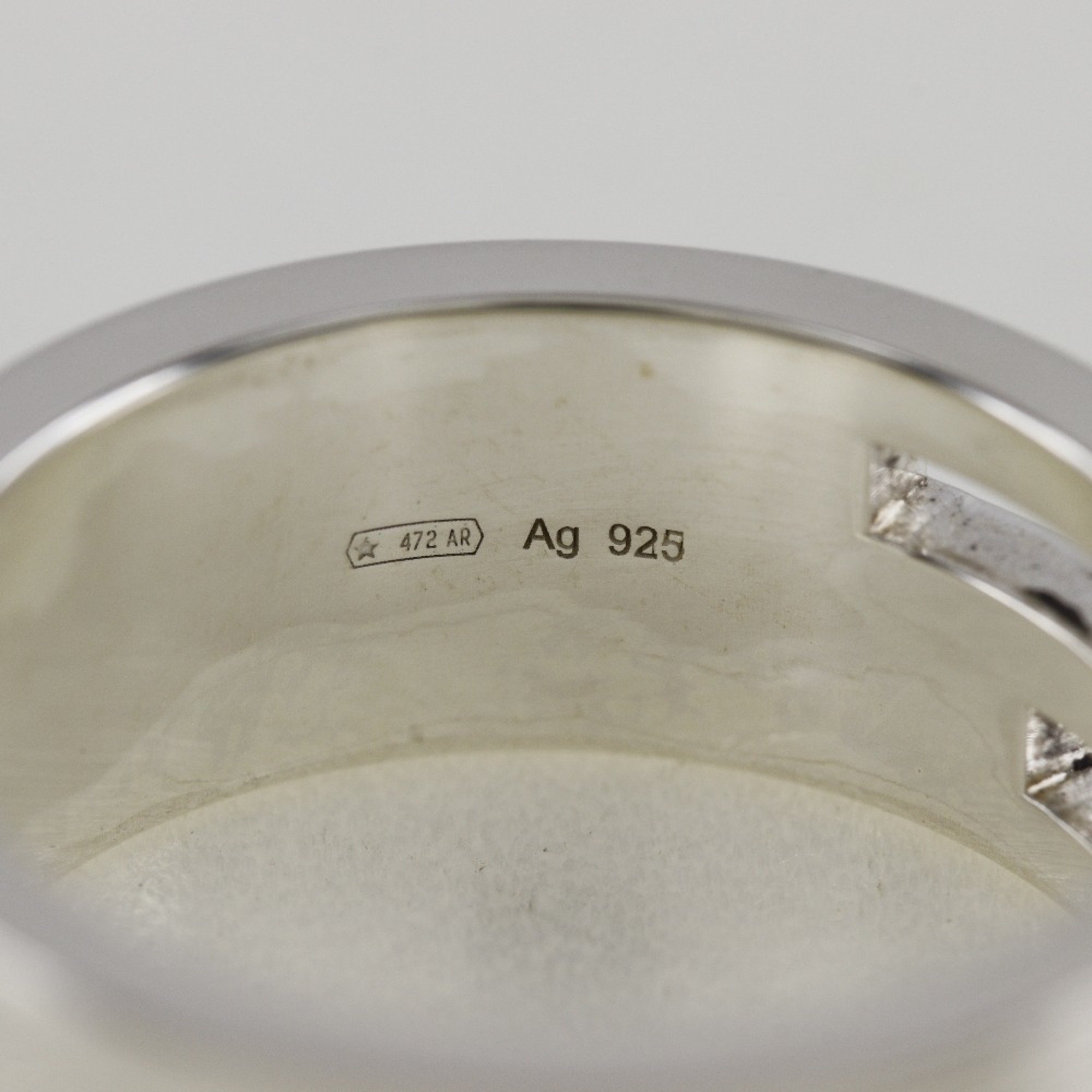 Gucci Branded G size 15.5 ring, 925 silver, approx. 8.1g, G, unisex