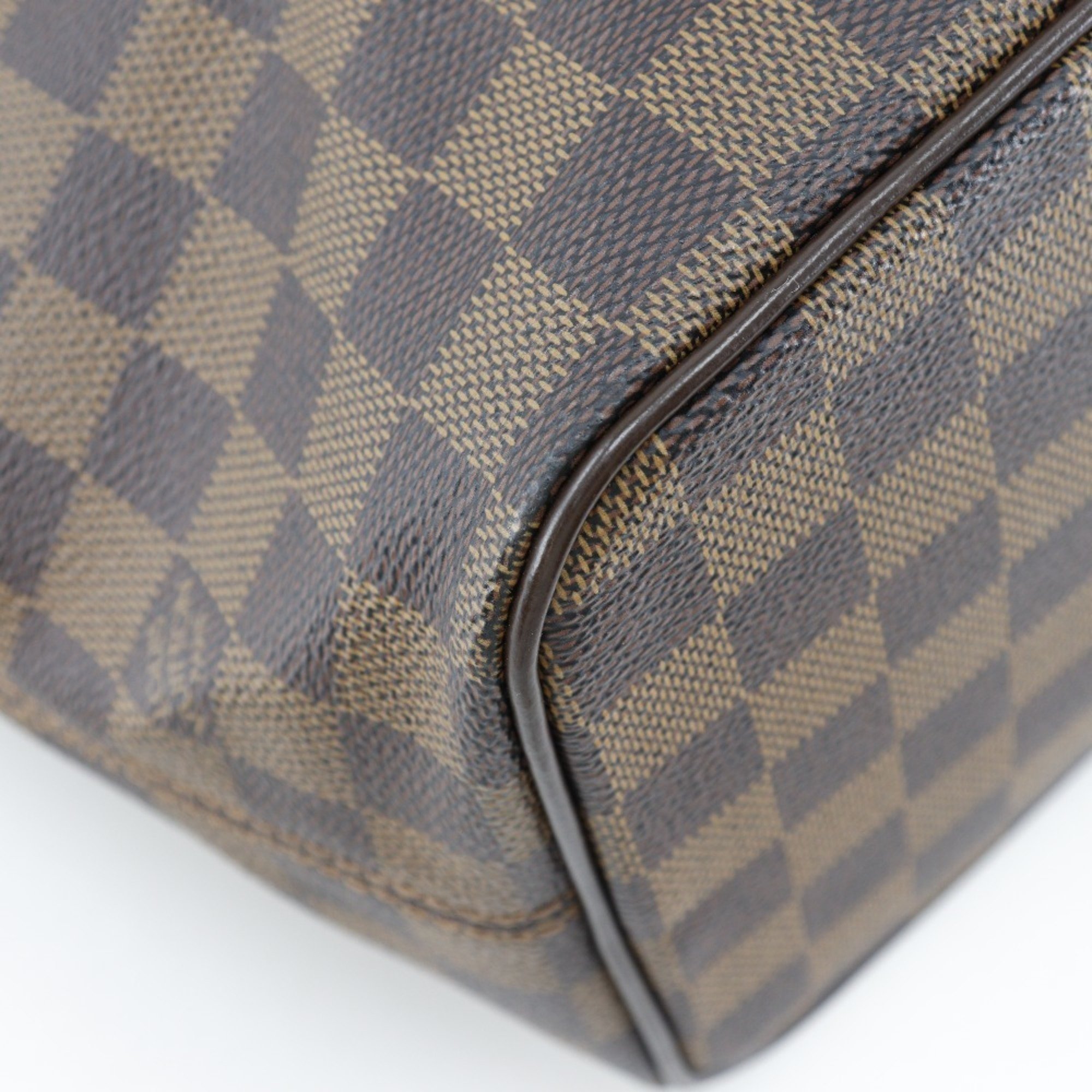 Louis Vuitton LOUIS VUITTON Saleya PM Tote Bag N51183 Damier Canvas 2007 Brown VI4047 A5 Women's