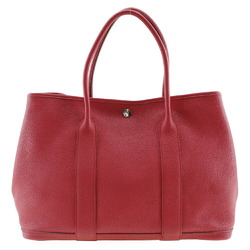 Hermes HERMES Garden PM Tote Bag Negonda Bougainvillea 2012 Red □P Snap Button party Ladies