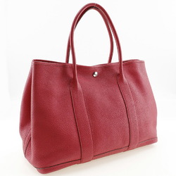 Hermes HERMES Garden PM Tote Bag Negonda Bougainvillea 2012 Red □P Snap Button party Ladies