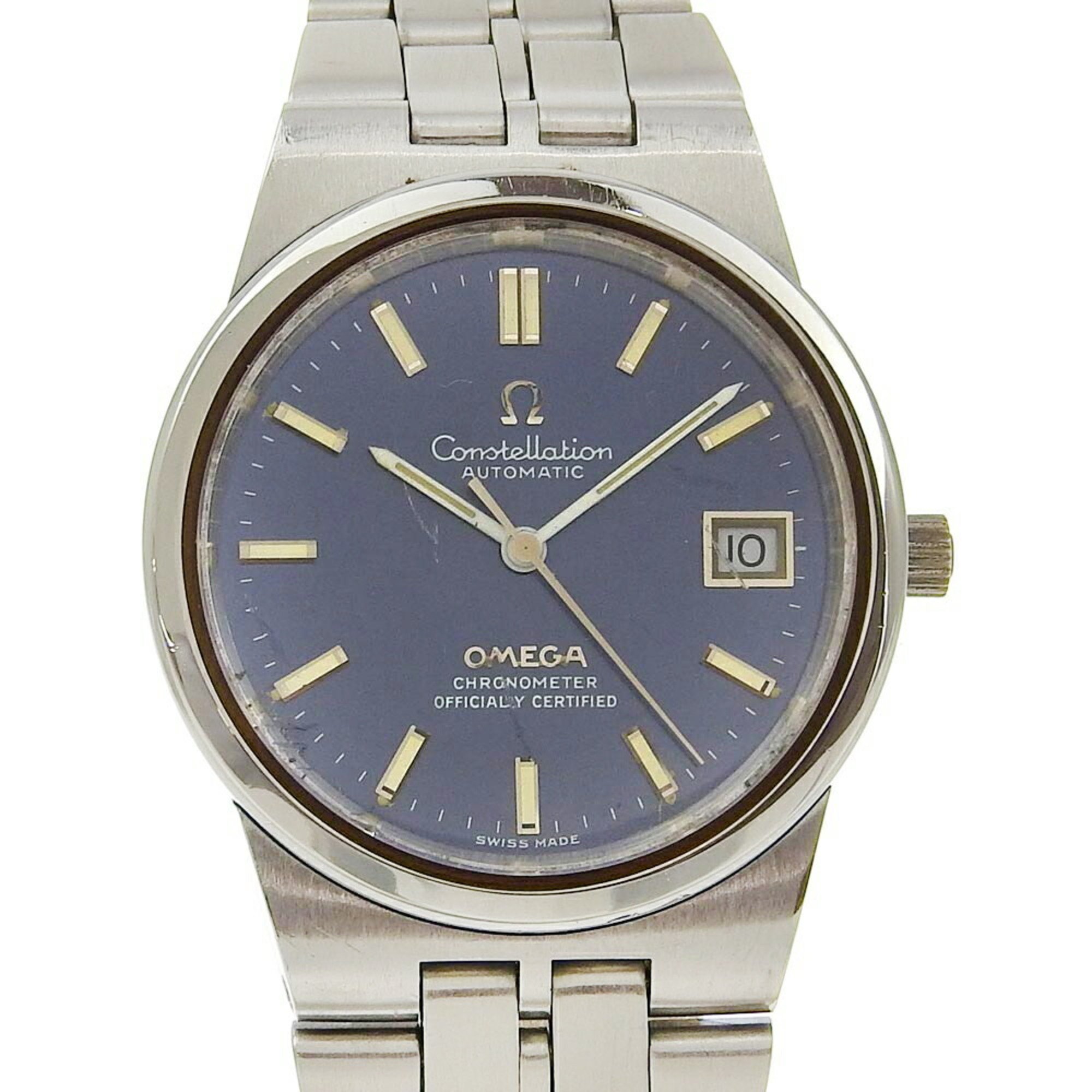 OMEGA Constellation Watch Chronometer cal.1011 168.0055 Stainless Steel Automatic Blue Dial Men's