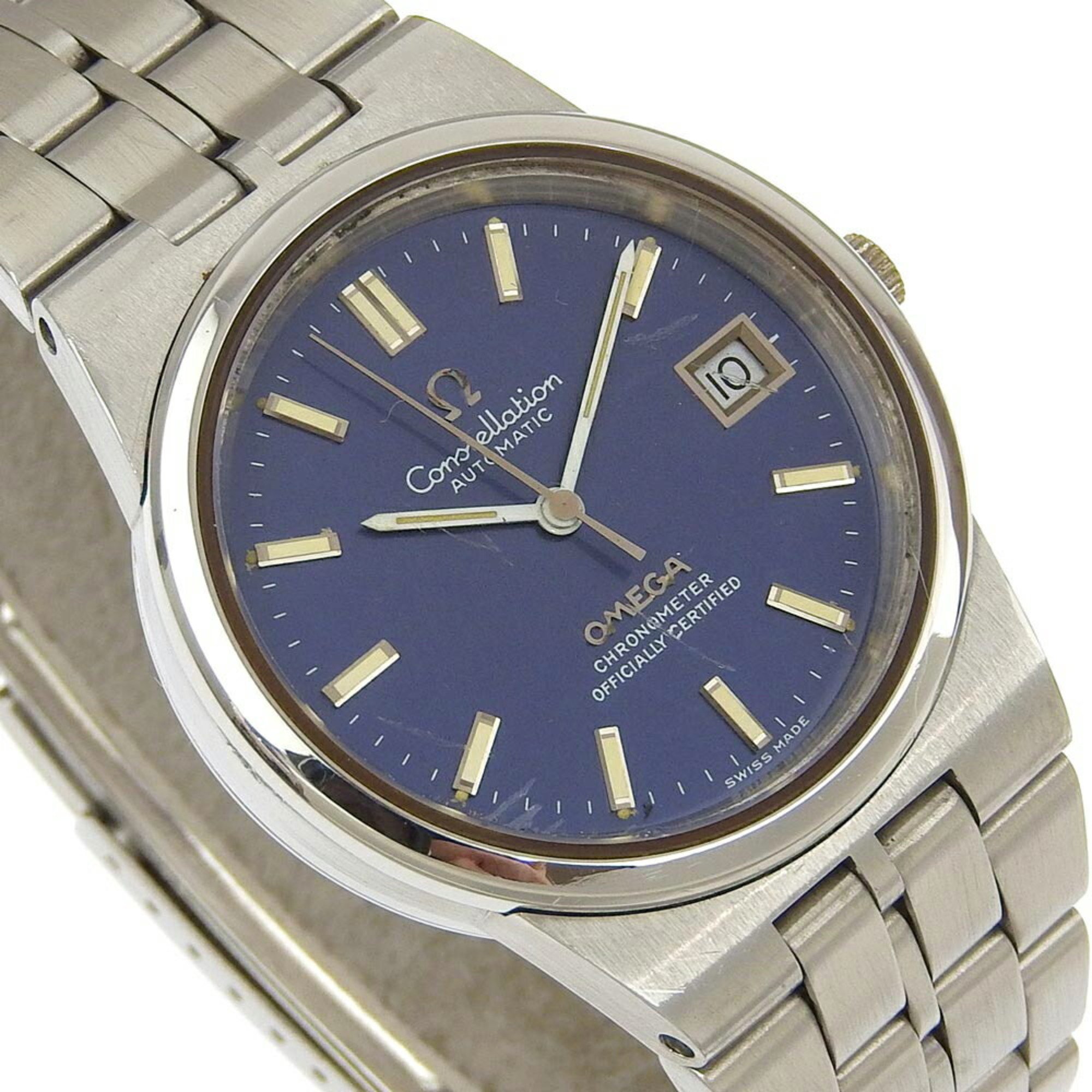 OMEGA Constellation Watch Chronometer cal.1011 168.0055 Stainless Steel Automatic Blue Dial Men's