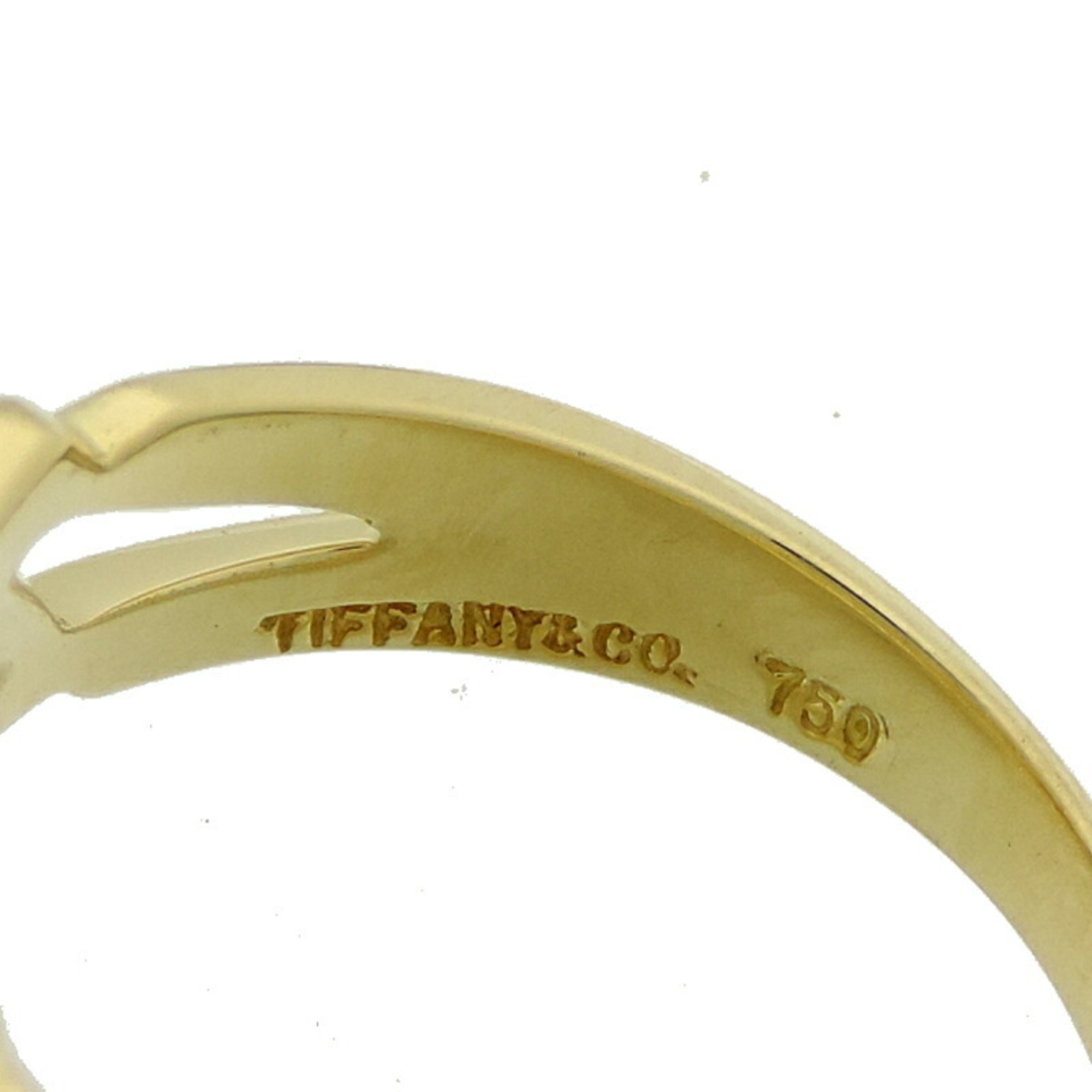 Tiffany Paloma Picasso Triple Loving Heart Women's Ring, 750 Yellow Gold, Size 12.5