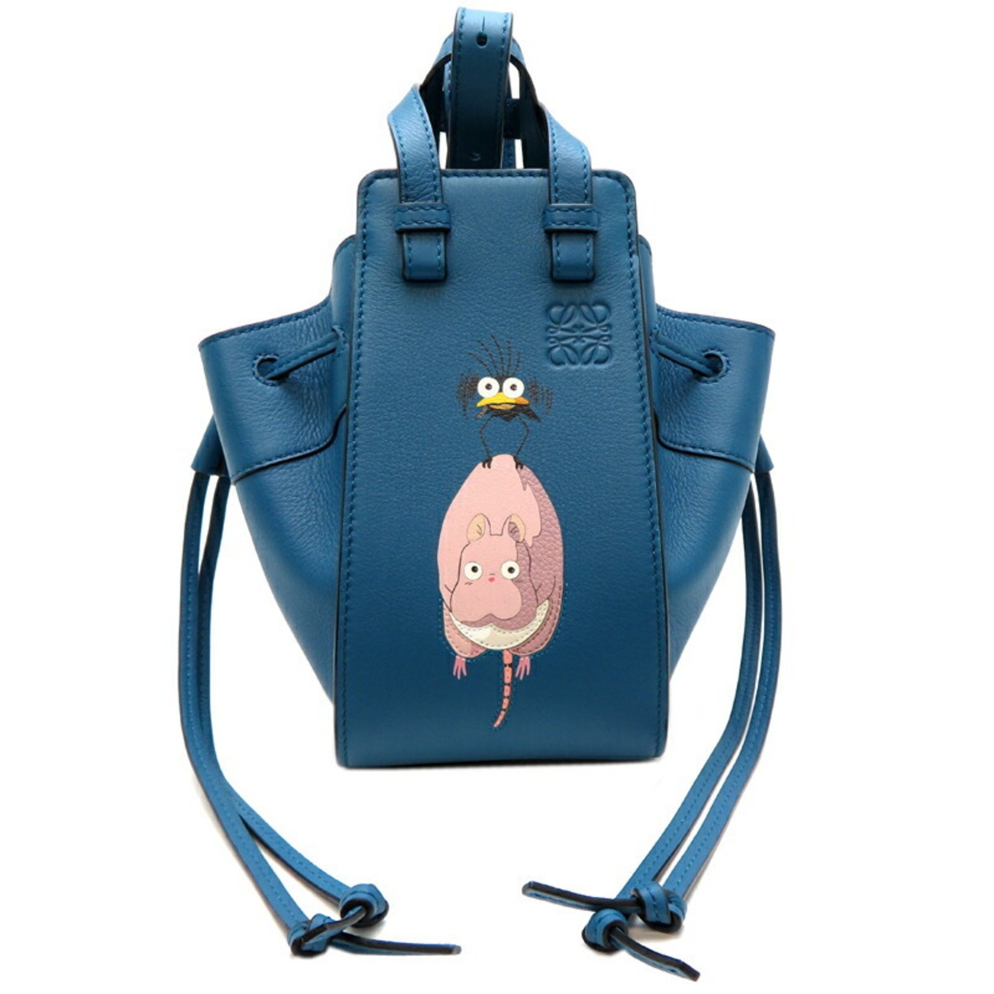 Loewe Hammock Draw Strong Spirited Away Women's Shoulder Bag A538V07X13 Leather Blue