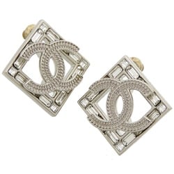 Chanel Coco Mark Rhinestone Women's Earrings B22P Metal