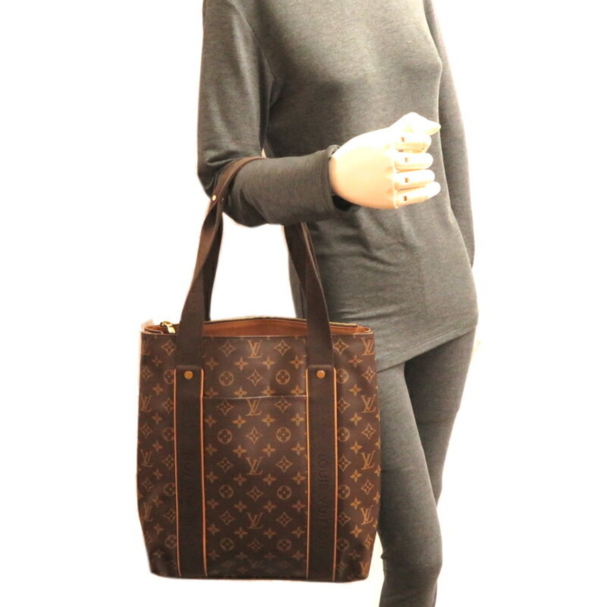 Louis Vuitton Cabas Bobur Women's and Men's Tote Bag M53013 Monogram Brown