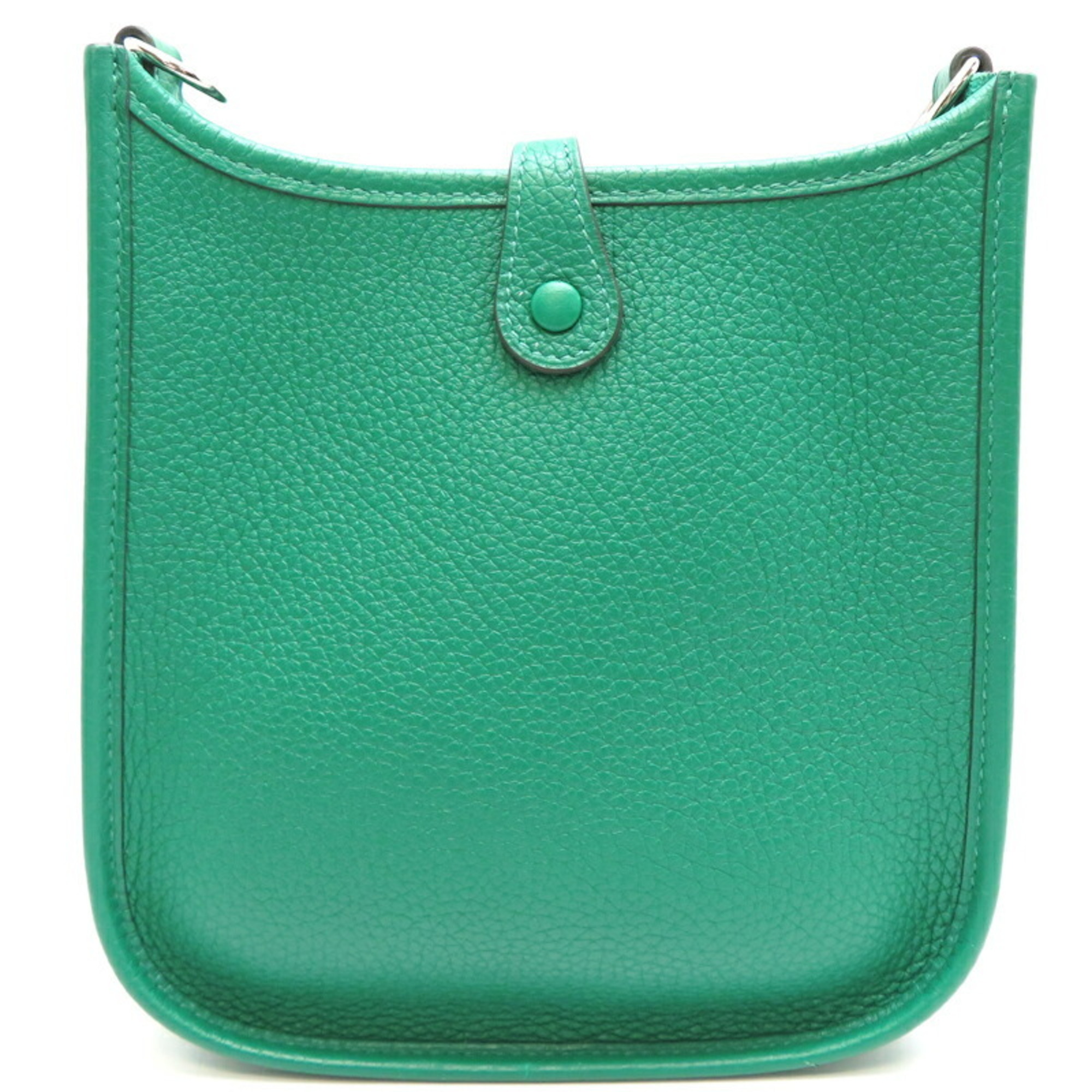 Hermes A stamp 2017 Evelyn TPM Amazon Women's Shoulder Bag Taurillon Clemence Vert Verdigo