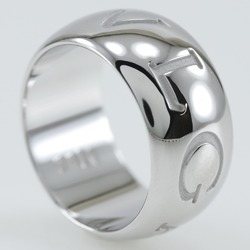 BVLGARI Mono size 13.5 ring, K18 white gold, approx. 12.4g, logo, for women