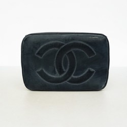 Chanel Vanity Bag Matelasse Patent Leather Black Women's