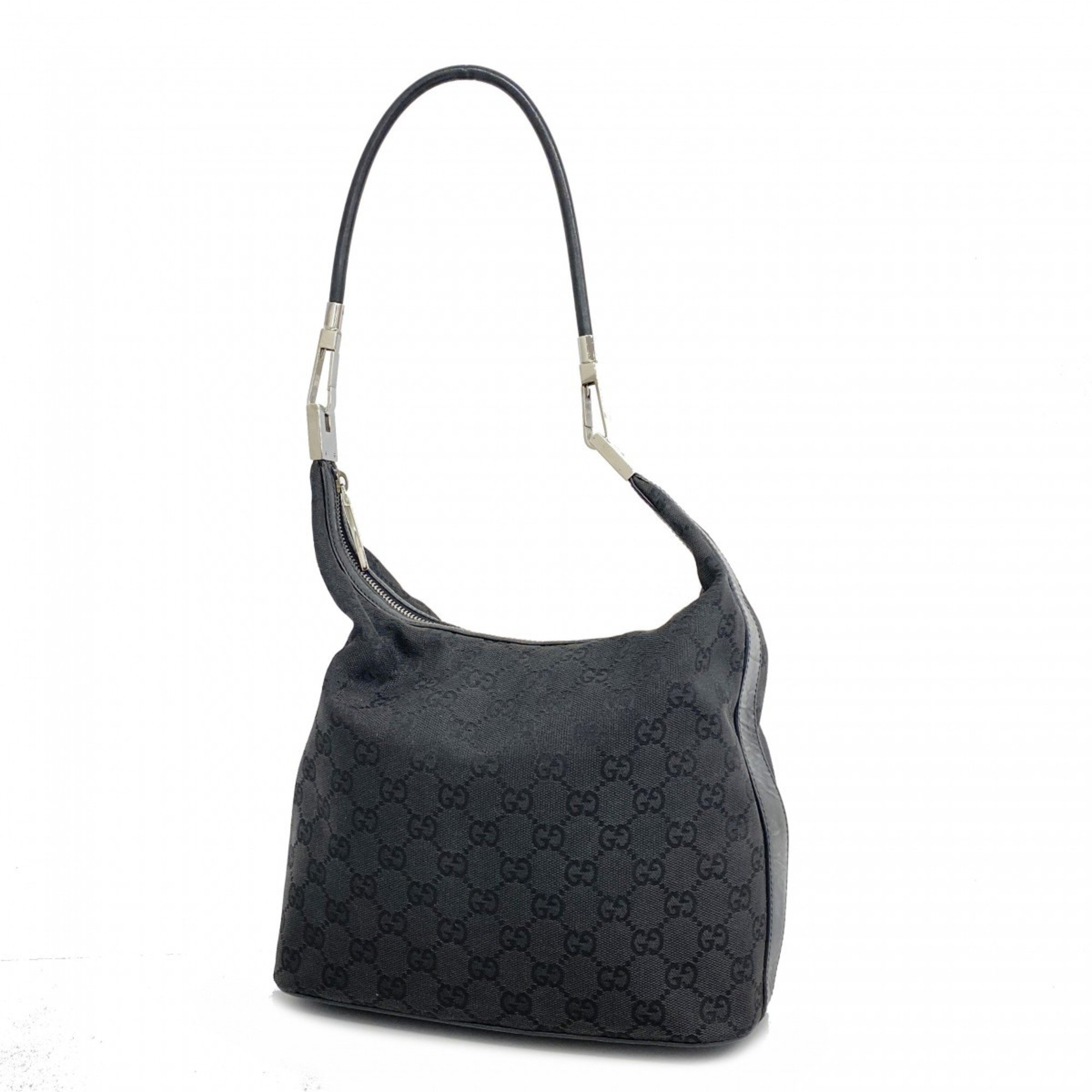 Gucci Shoulder Bag GG Canvas 01234 Black Women's