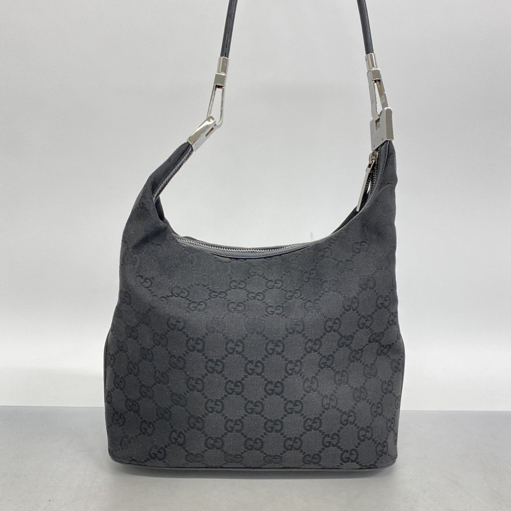 Gucci Shoulder Bag GG Canvas 01234 Black Women's