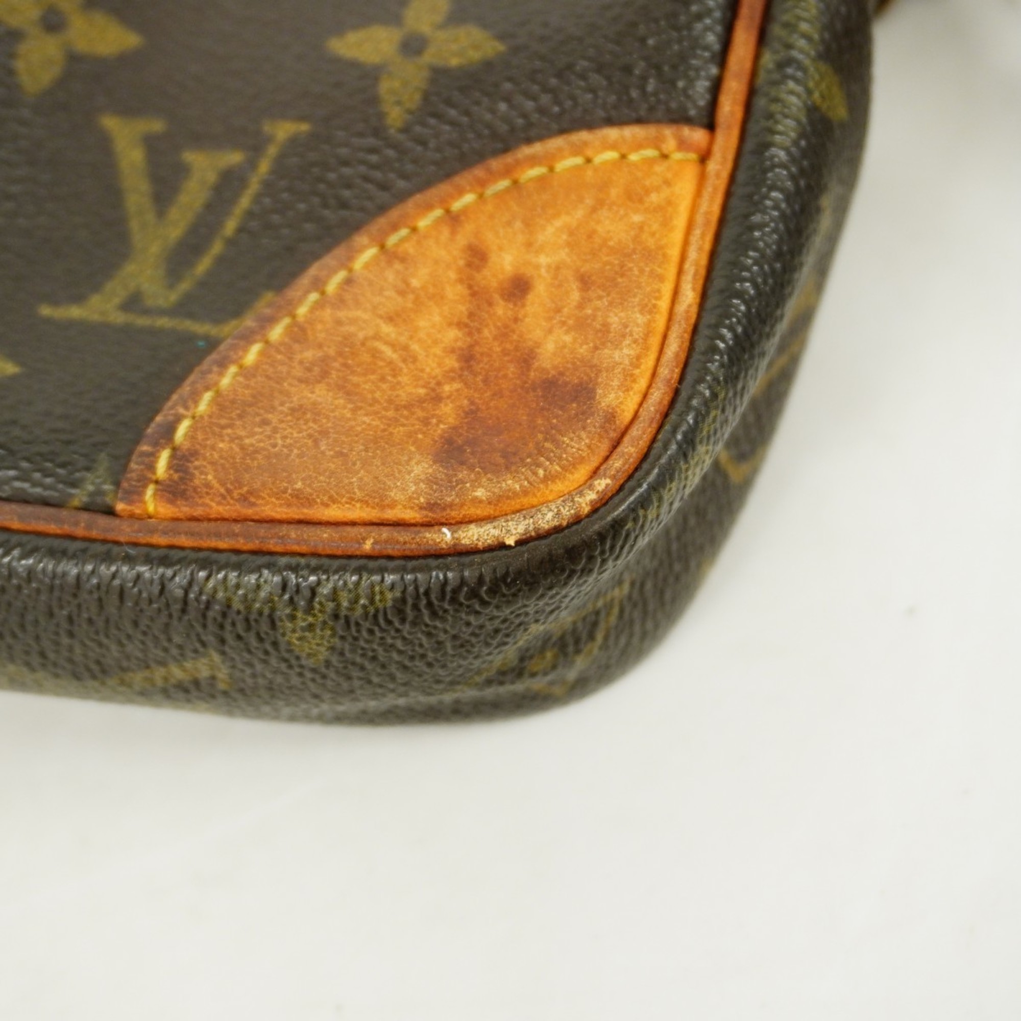 Louis Vuitton Clutch Bag Monogram Marly Dragonne M51825 Brown Men's