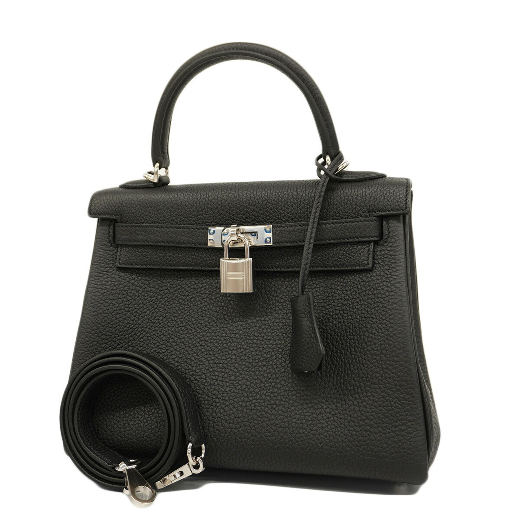 Hermes handbag Kelly 25 Togo black W stamp ladies