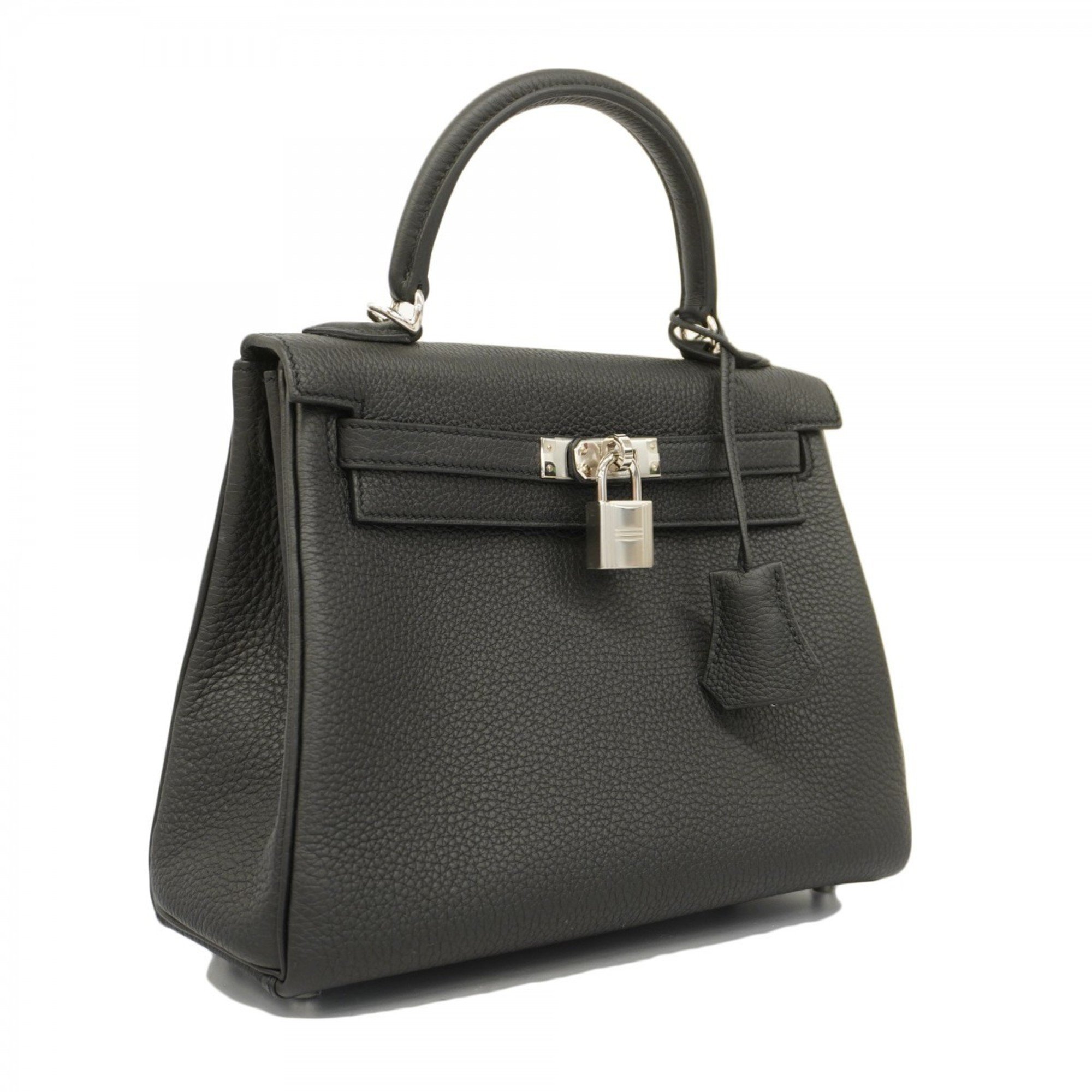 Hermes handbag Kelly 25 Togo black W stamp ladies