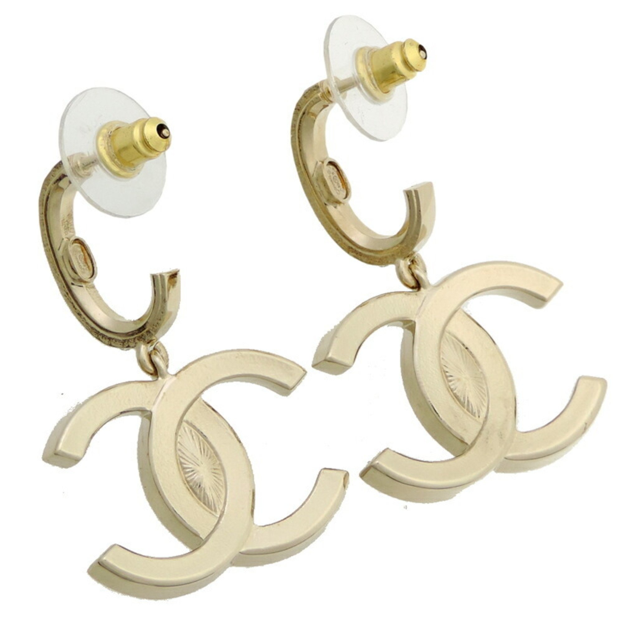 Chanel Coco Mark Rhinestone Women's Earrings GP