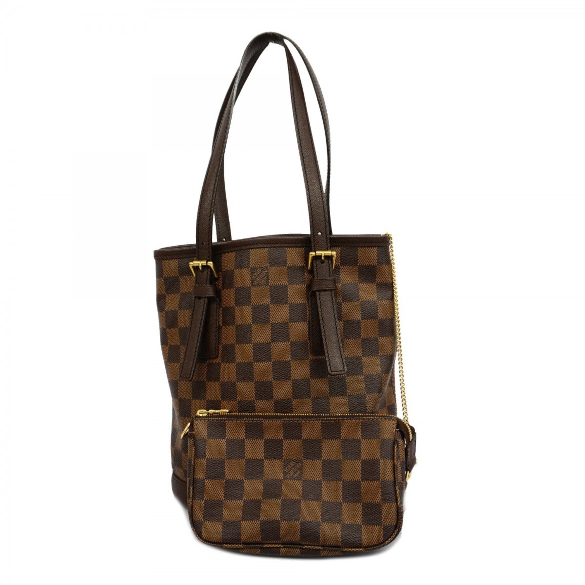 Louis Vuitton Tote Bag Damier Marais N42240 Ebene Ladies