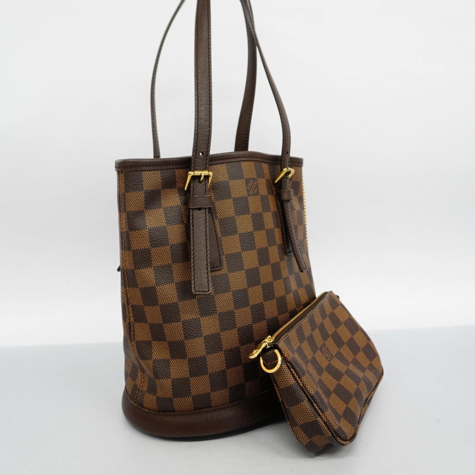 Louis Vuitton Tote Bag Damier Marais N42240 Ebene Ladies