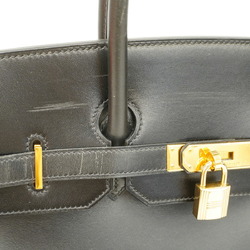 Hermes handbag Birkin 35 box calf black F stamp ladies