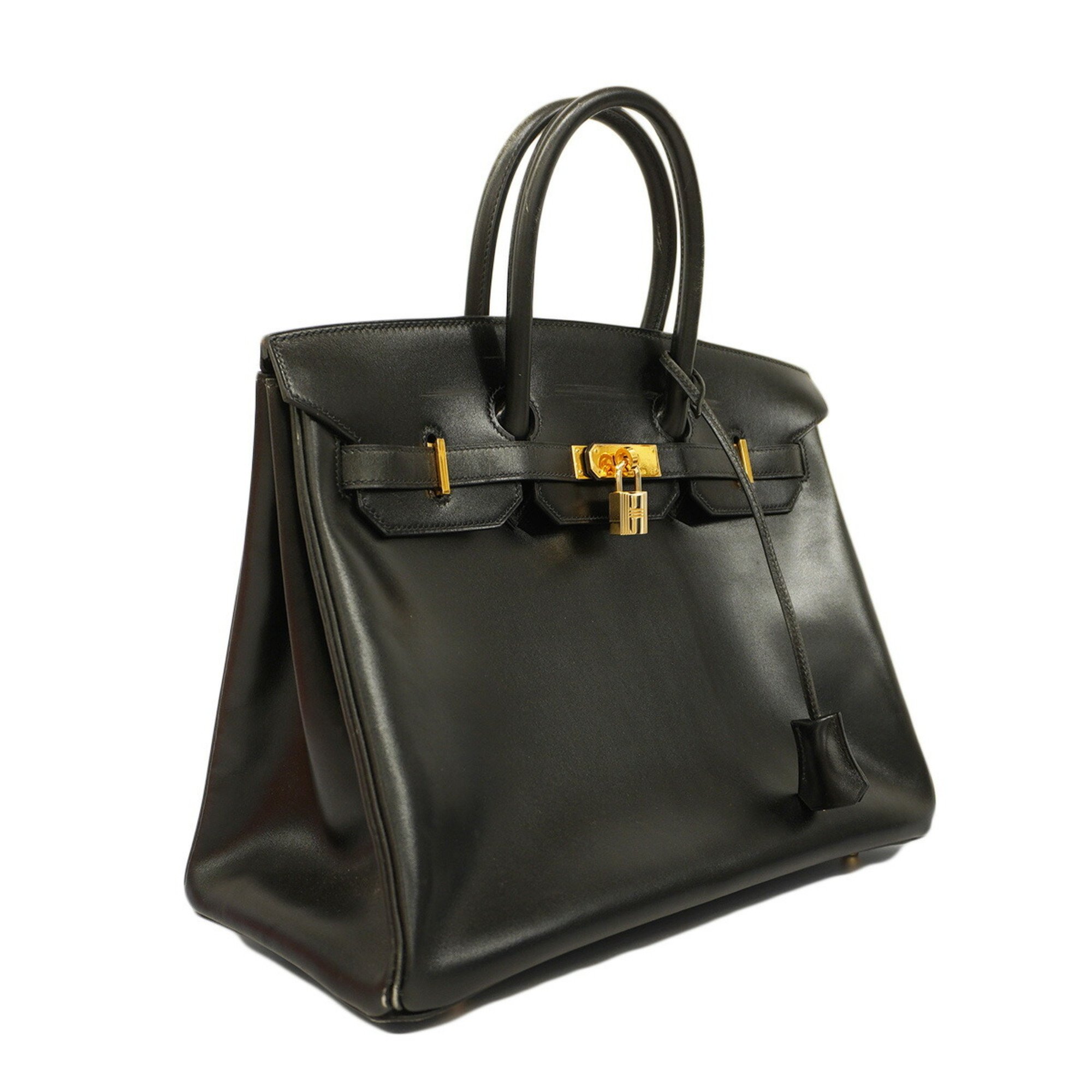 Hermes handbag Birkin 35 box calf black F stamp ladies