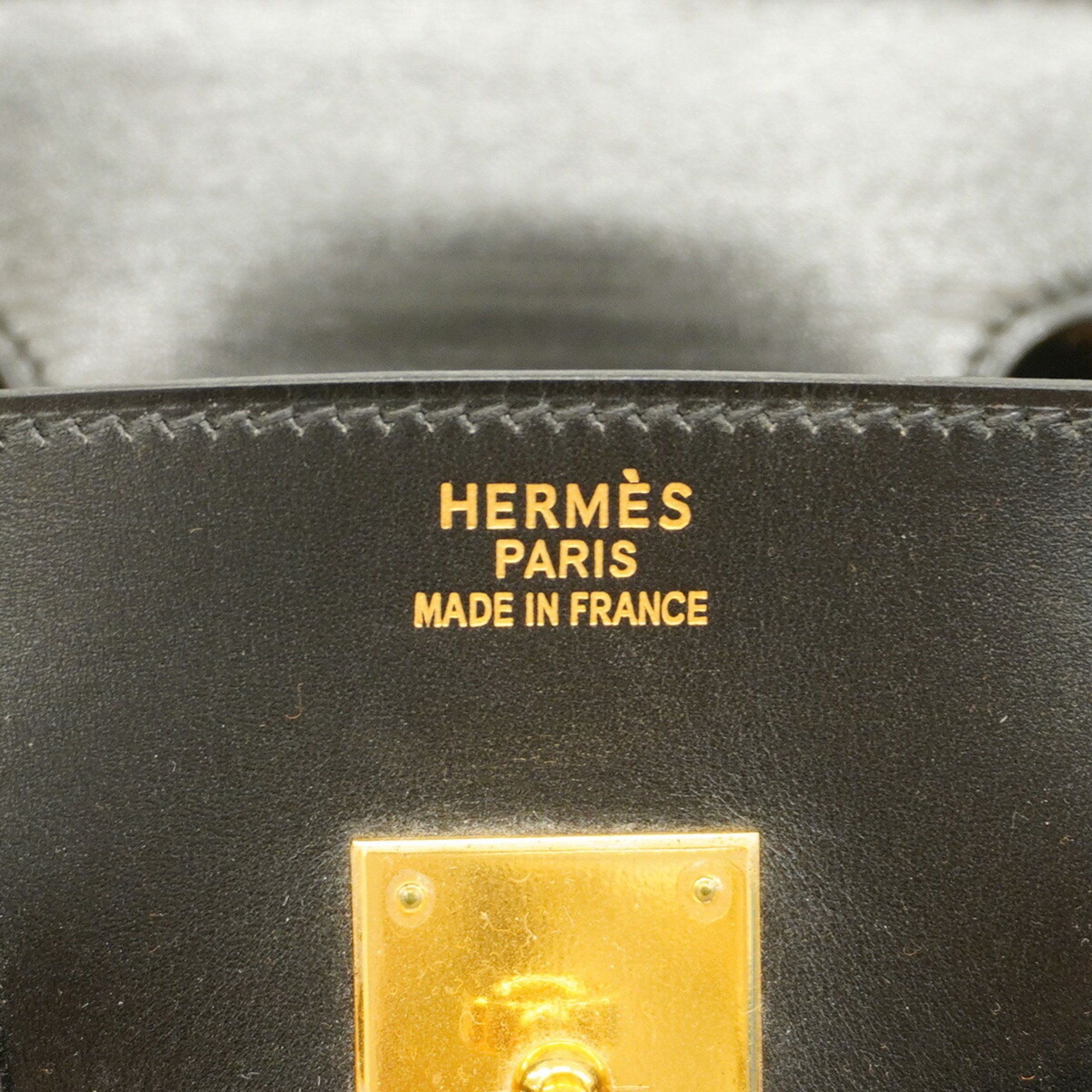 Hermes handbag Birkin 35 box calf black F stamp ladies