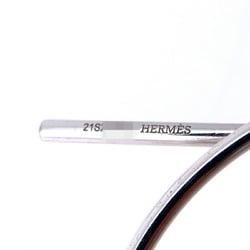 Hermes Bent Post SV925 MM Hoop Women's Earrings Silver 925