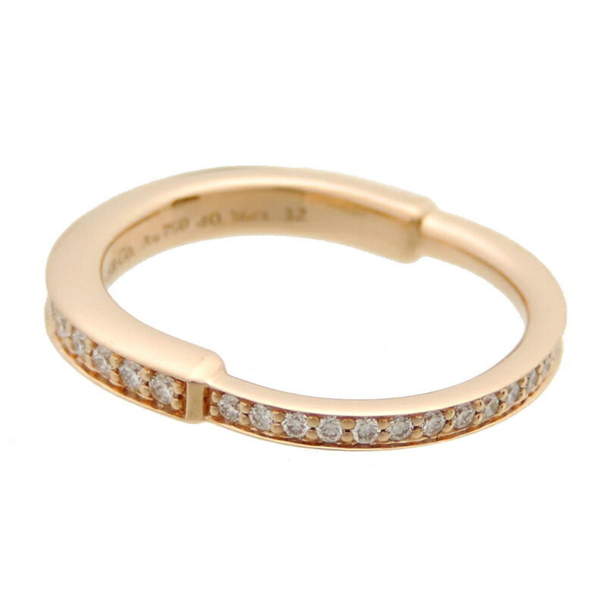 Tiffany & Co. Rock Diamond Women's and Men's Ring 72342941 750 Pink Gold Size 10