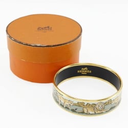 Hermes HERMES Email GM Bangle Cloisonne Lion Gold Plated Made in Austria Approx. 40g EmailGM Women's