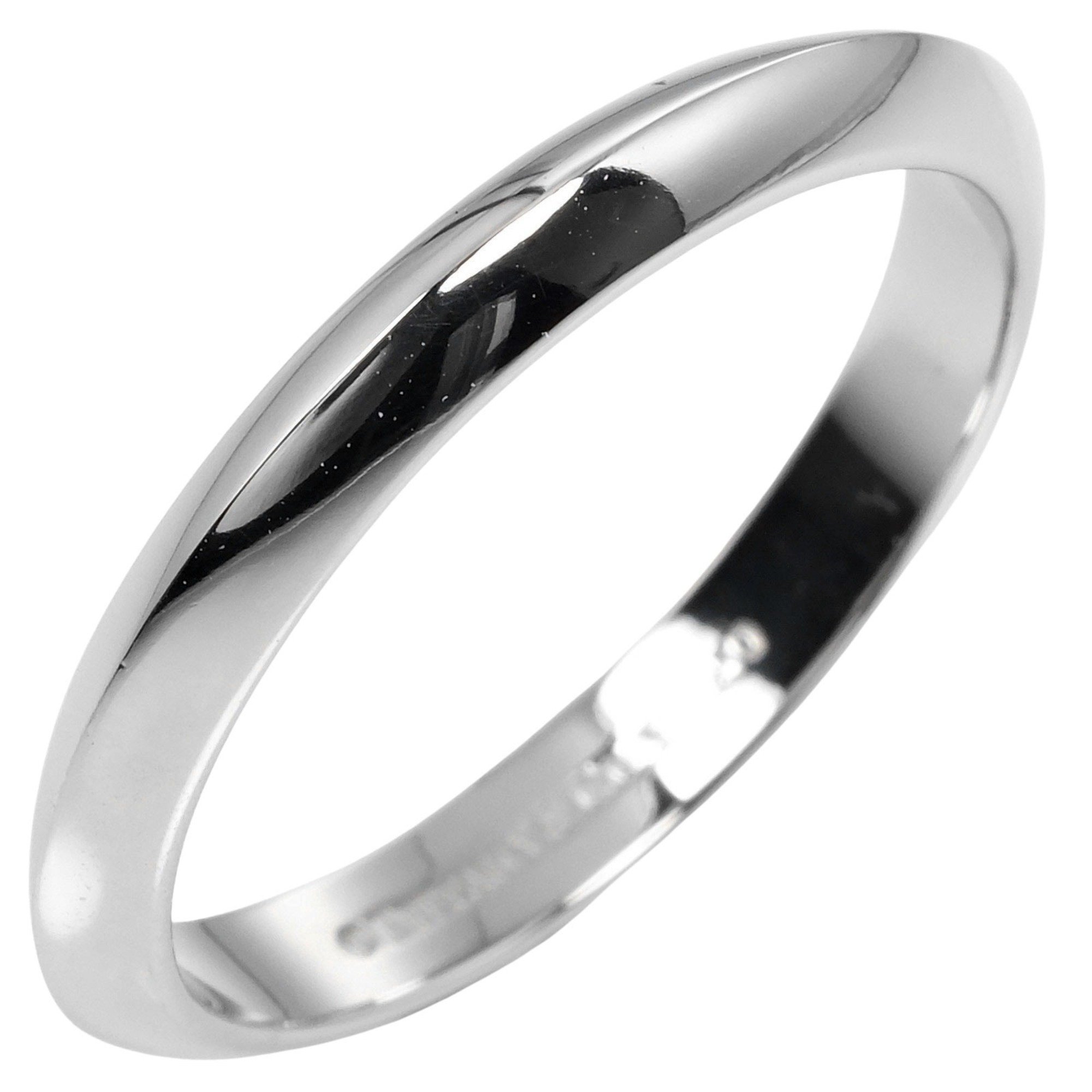 Tiffany TIFFANY & Co. Knife Edge Ring Size 15 3mm Model Pt950 Platinum Approx. 4.36g