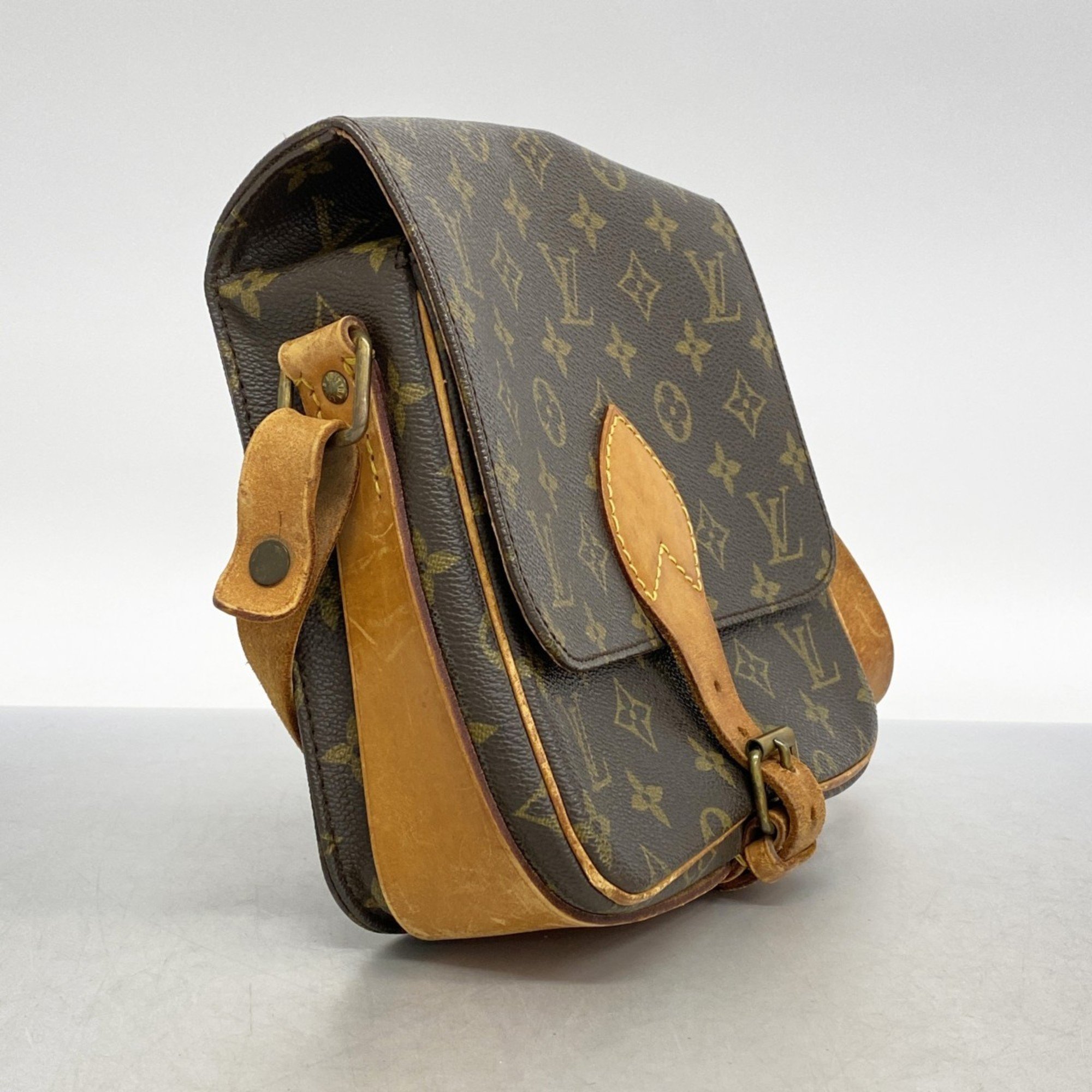 Louis Vuitton Shoulder Bag Monogram Cartesier PM MM Brown Ladies